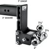 B&W Trailer Hitches Tow & Stow - Fits 3" Receiver, Tri-Ball (1-7/8" x 2" x 2-5/16"), 7.5" Drop, 21,000 GTW - TS30049B - Image 2