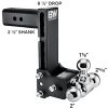 B&W Trailer Hitches Tow & Stow - Fits 2.5" Receiver, Tri-Ball (1-7/8" x 2" x 2-5/16"), 8.5" Drop, 14,500 GTW - TS20050B - Image 2