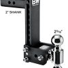 B&W Trailer Hitches Tow & Stow - Fits 2" Receiver, Dual Ball (2" x 2-5/16"), 9" Drop, 10,000 GTW - TS10043B - Image 2